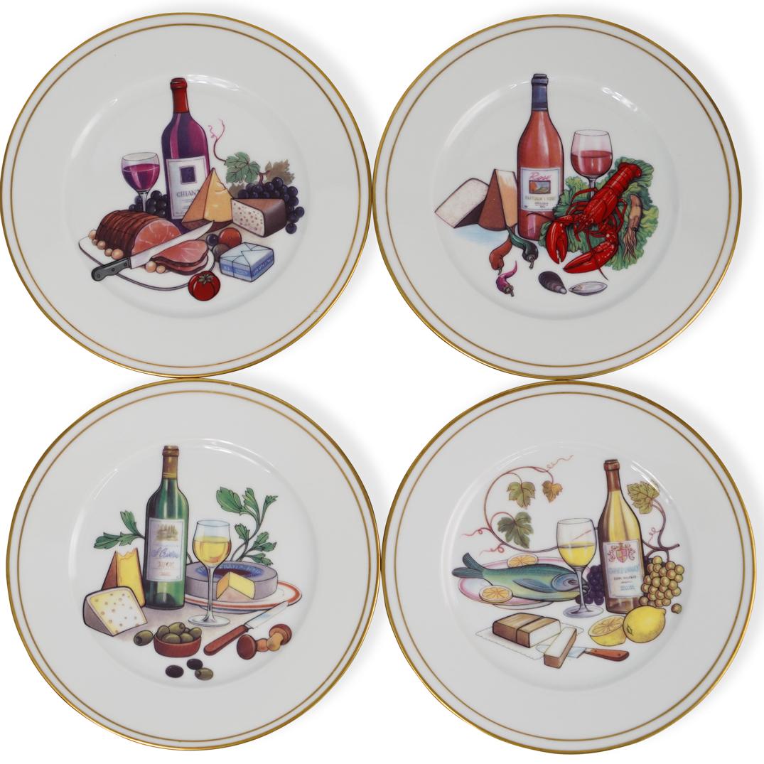 (4 Pc) Limoges Porcelain Botticelli Design Plates (1 of 2)
