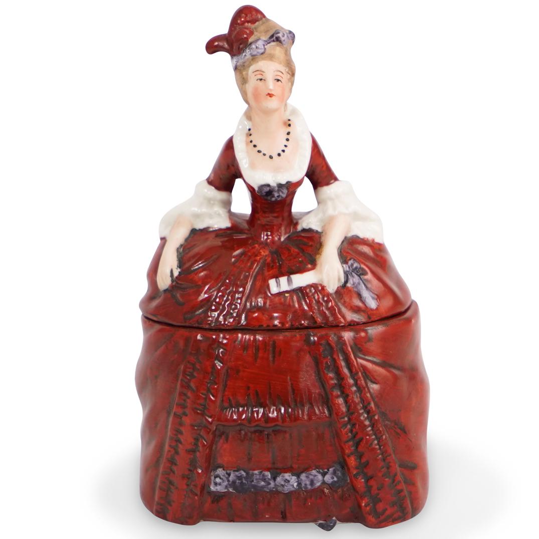 French Figural Lady Dresser Jar (1 of 5)