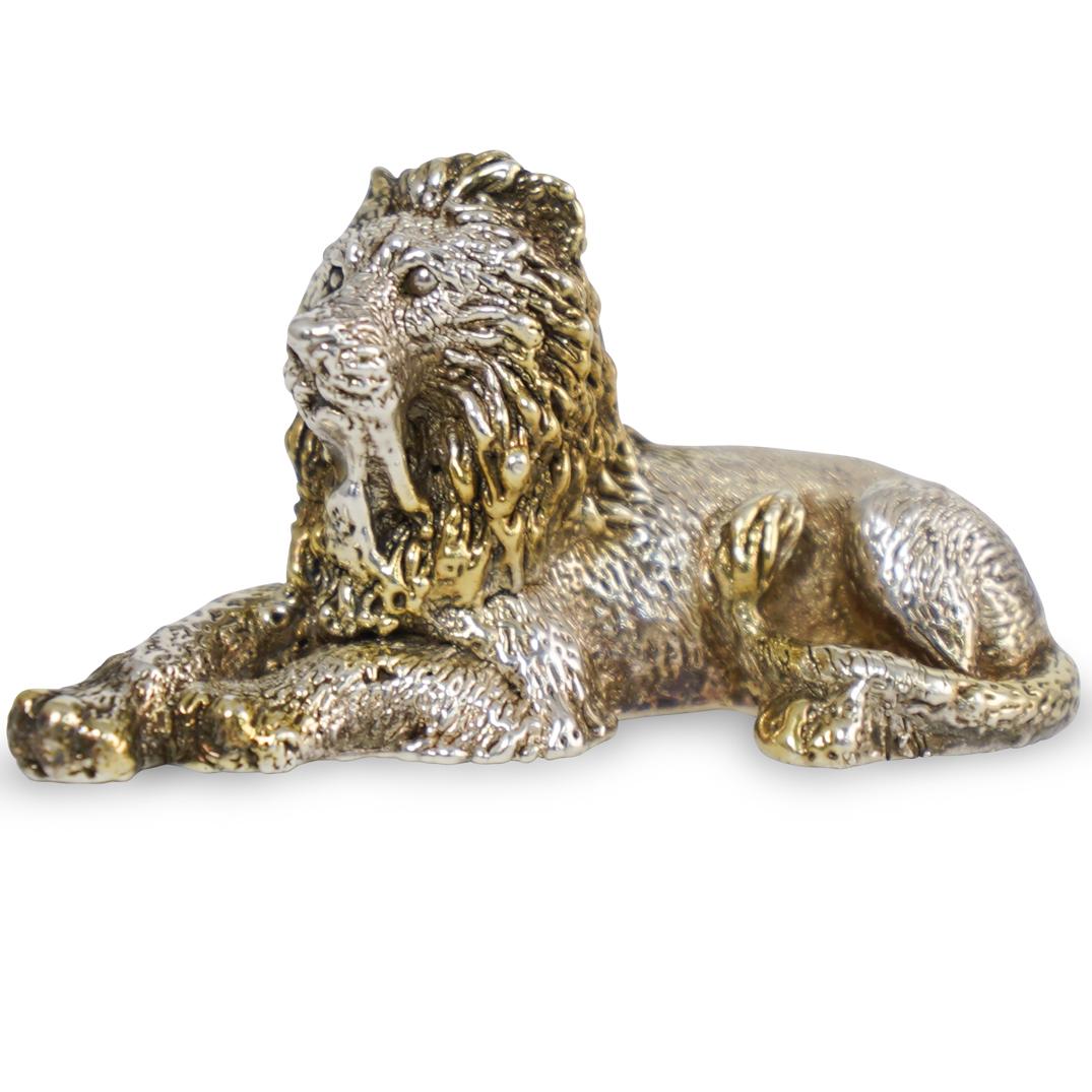 Sam Philipe Silver Lion Figurine (1 of 2)