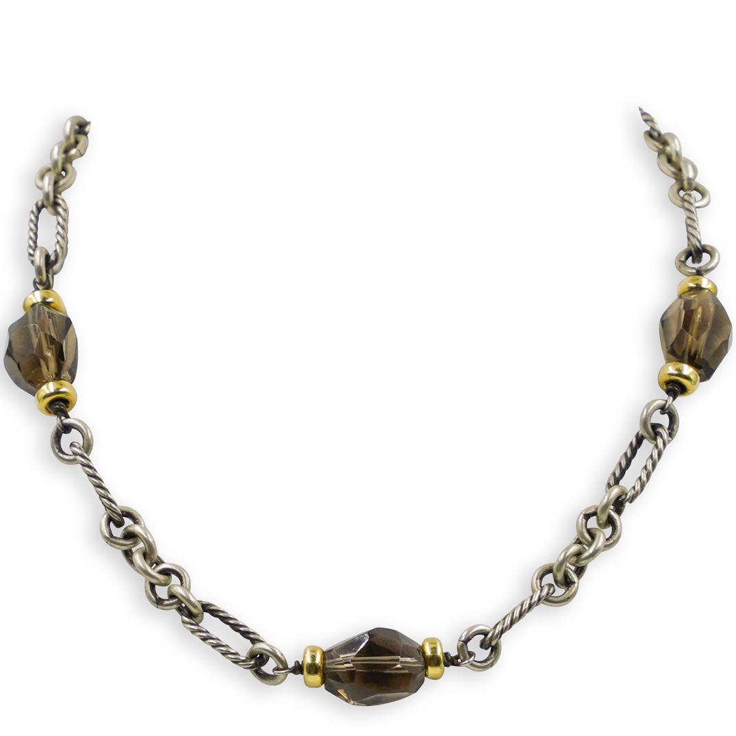 David Yurman Sterling and Topaz Necklace (1 of 3)