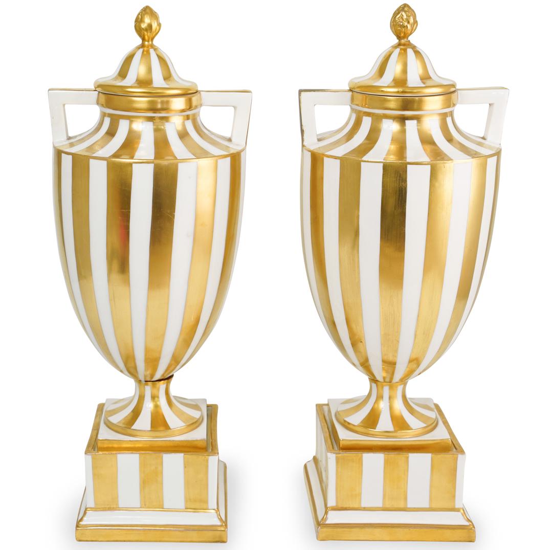 Pair of Royal Vienna Porcelain Urns (1 of 7)