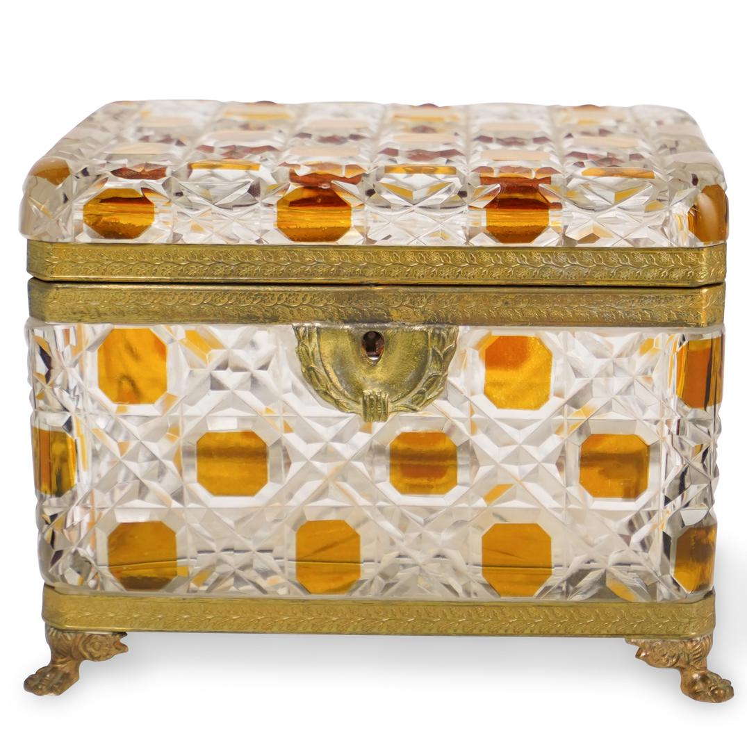 Antique Cut Crystal Casket Box (1 of 6)