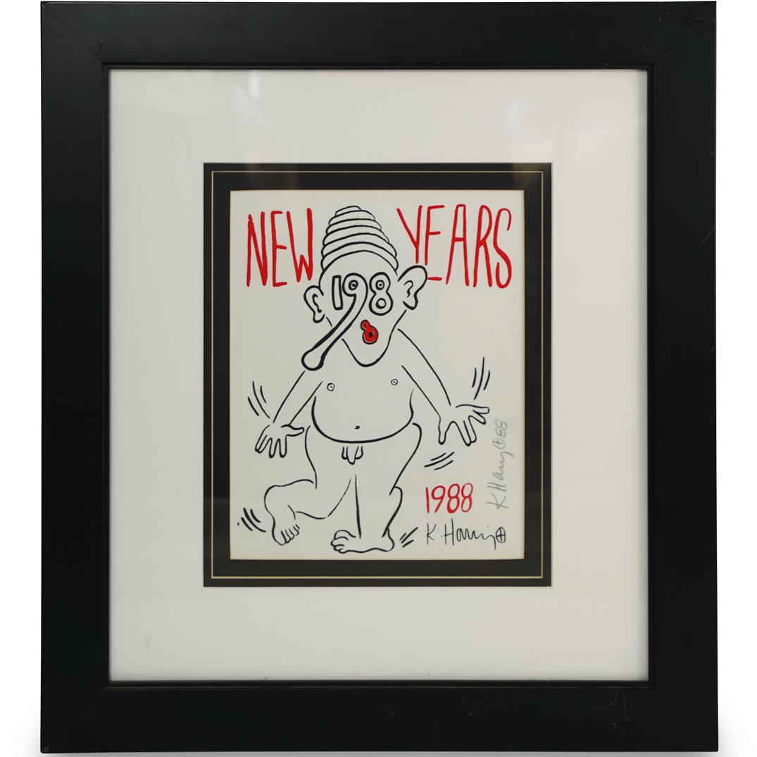 Keith Haring (American,1958-1990) Silkscreen (1 of 2)