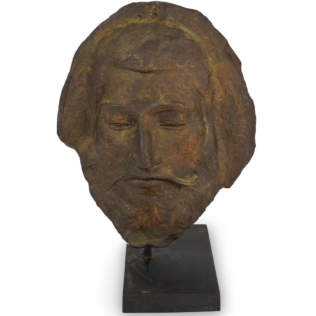 Bronze Facial Mask Sculpture (1 of 2)