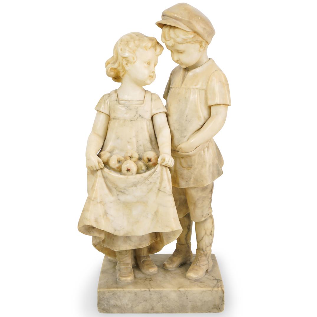 Signed Continental Alabaster Sculpture (1 of 6)