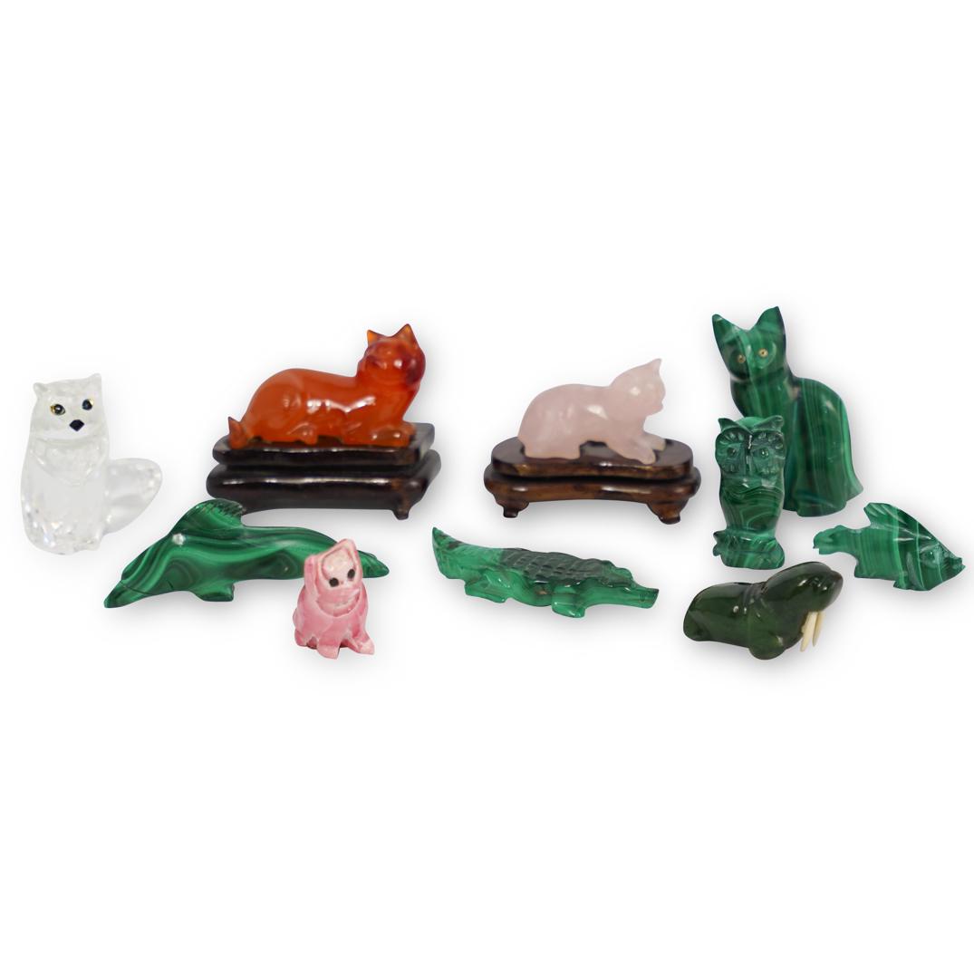 (9 Pc) Collection Of Semi Precious Stone Figurines (1 of 6)