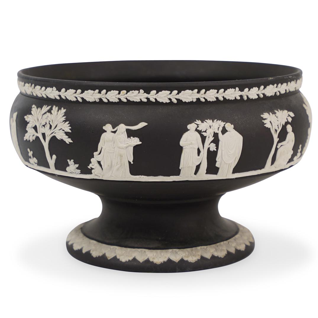 Wedgwood Black Jasperware Center Bowl (1 of 4)