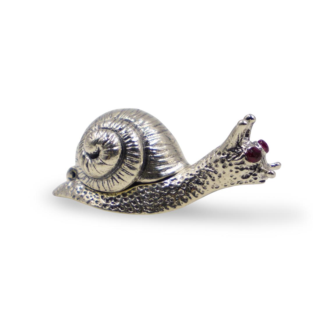 Sterling Silver Snail Pill Box (1 of 3)