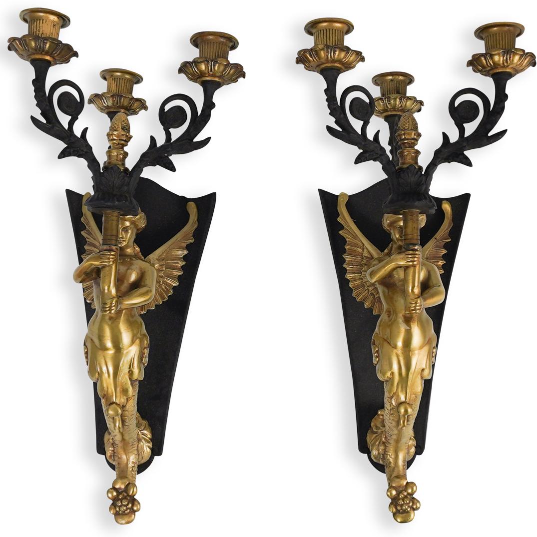 Pair of Revival Figural Sconces (1 of 5)