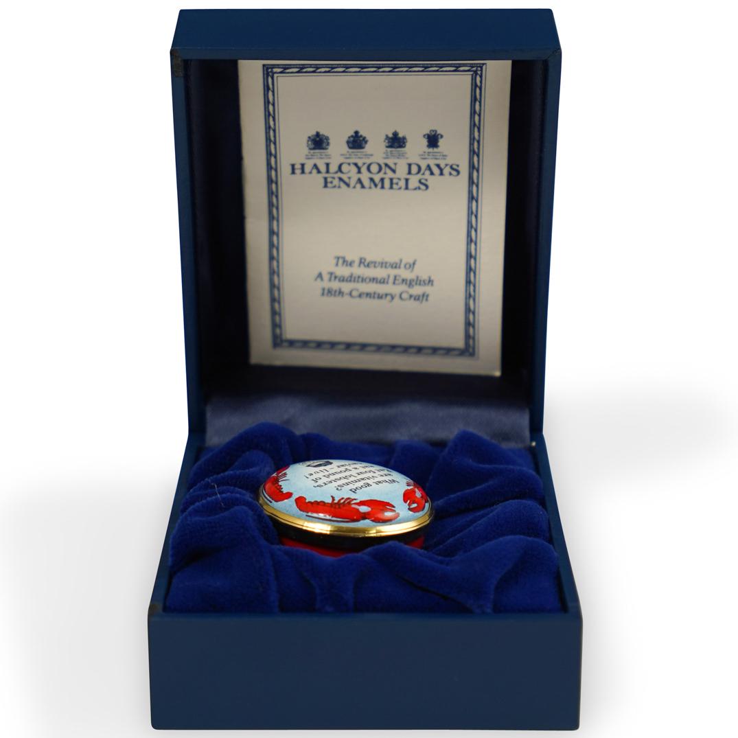 Halcyon Days Enamel Pill Box (1 of 3)