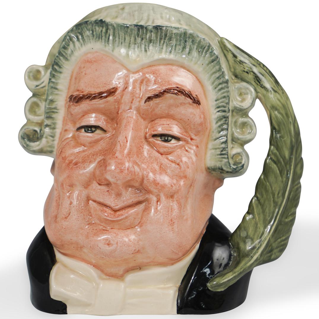 Royal Doulton "The Lawyer" Toby Jug: DESCRIPTION: A Royal Doulton porcelain toby jug titled "The Lawyer" and marked along the underside with Royal Doulton markings. CIRCA: 20th Cent. ORIGIN: England DIMENSIONS: H: 7.25" W: 7" CONDITION: 