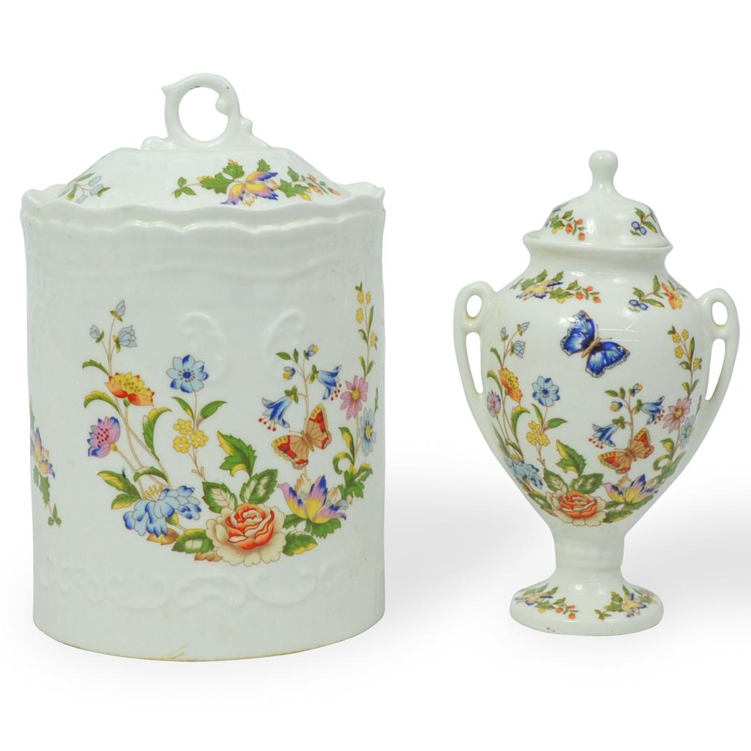 (2 Pc) Aynsley Porcelain Jar and Urn (1 of 5)