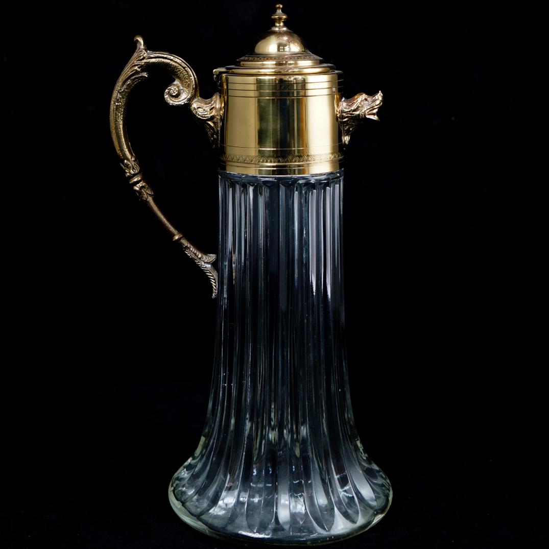 Italian Gold Plated and Glass Pitcher (1 of 4)