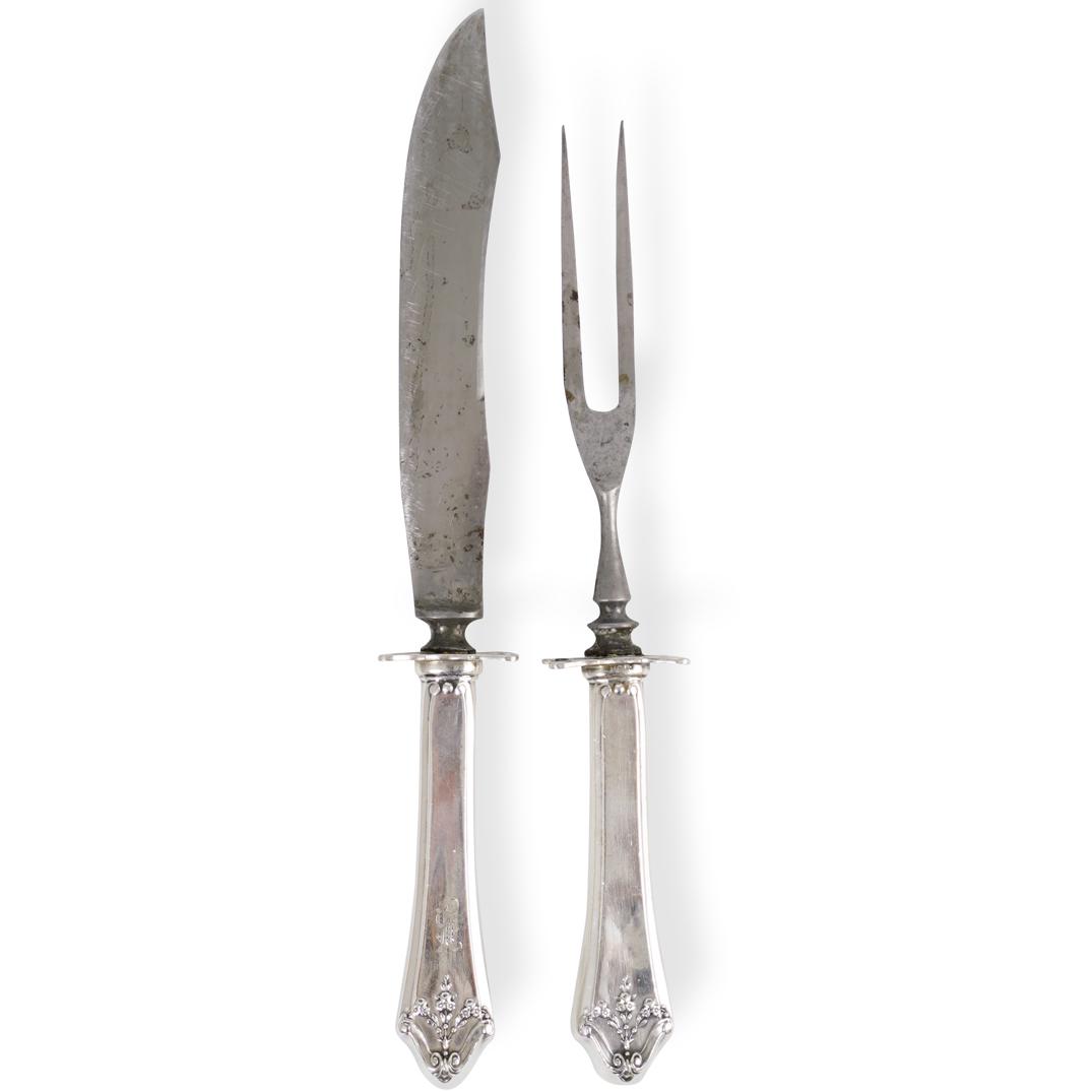 Set of Sterling Silver Meat Carving Utensils (1 of 3)