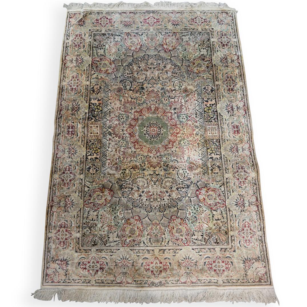 Signed Persian Silk Rug (1 of 6)