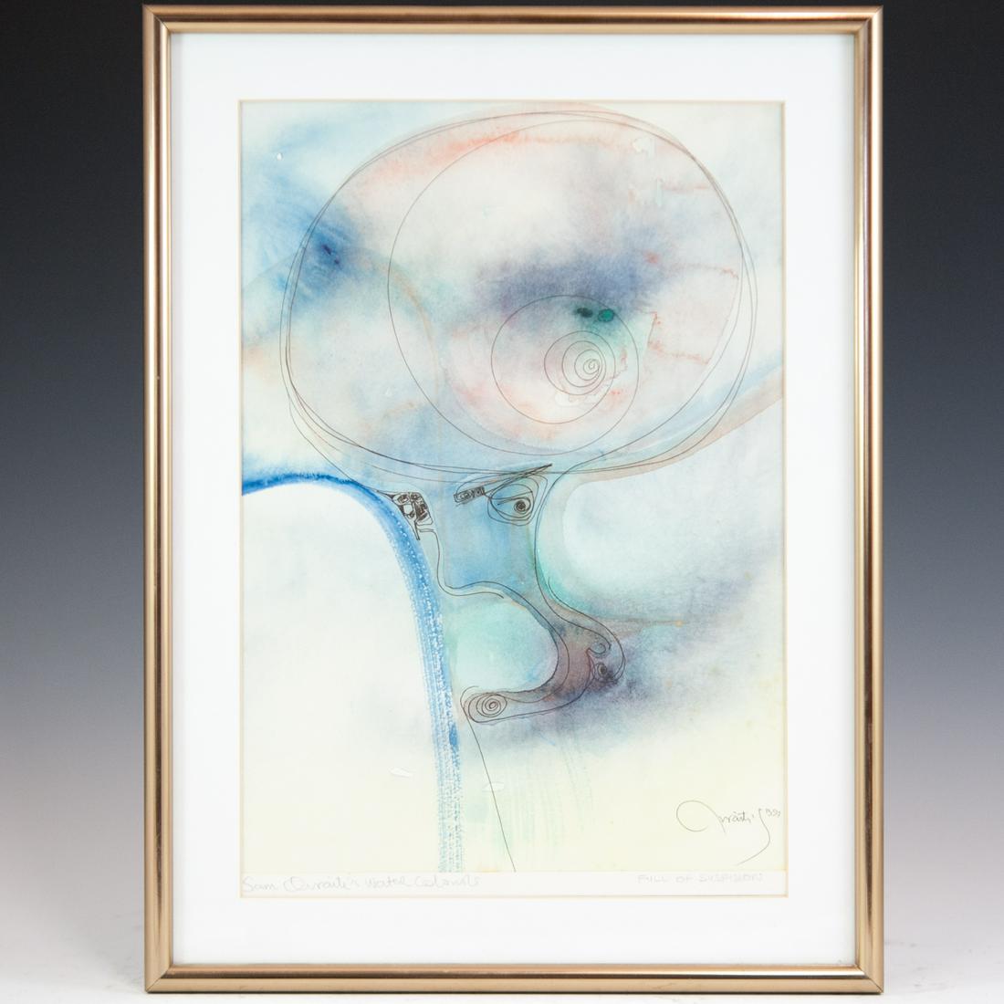 Sam Ovraiti (Nigerian B. 1961-) Watercolor (1 of 3)