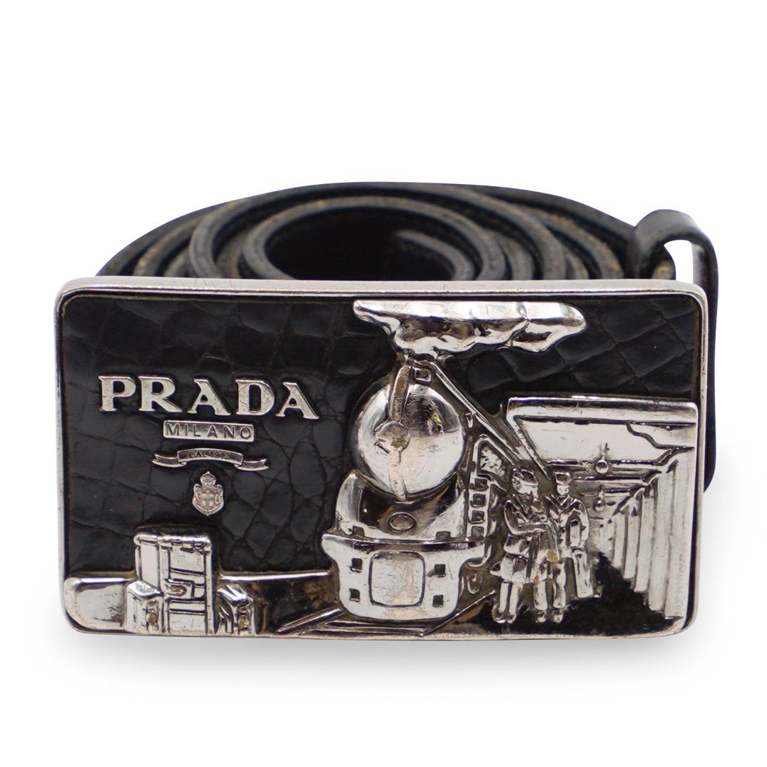 Prada Buckle Leather Belt (1 of 2)