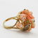 14k Gold and Angel Skin Coral Ring - 3