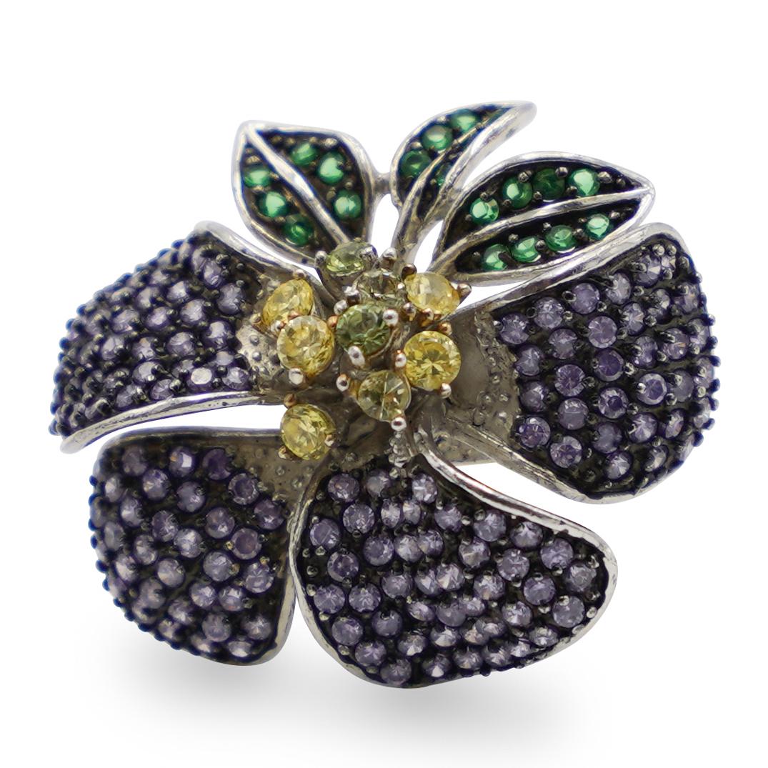 Vintage Sterling Silver Floral Ring (1 of 4)