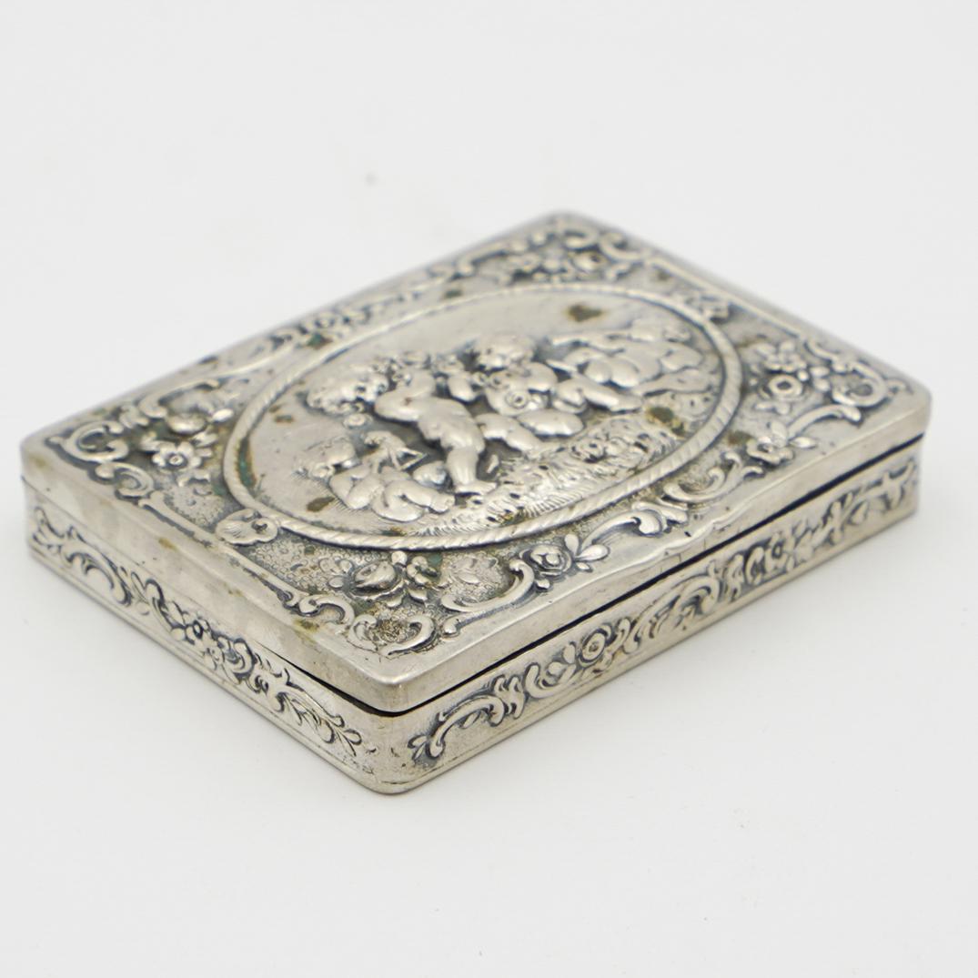 Antique 800 Silver Repousse Box (1 of 4)