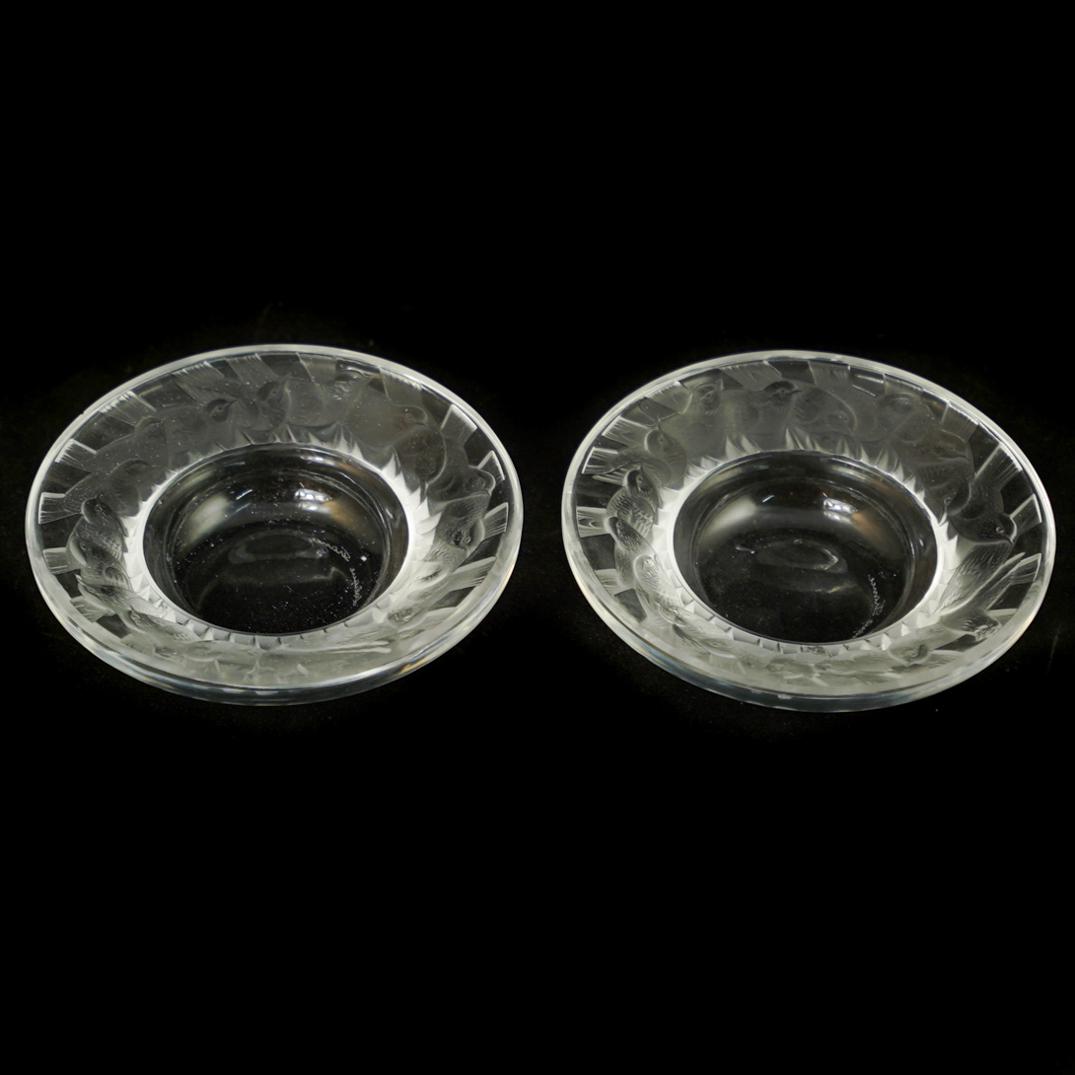 (2 Pc) Lalique "Irene" Crystal Dishes (1 of 3)