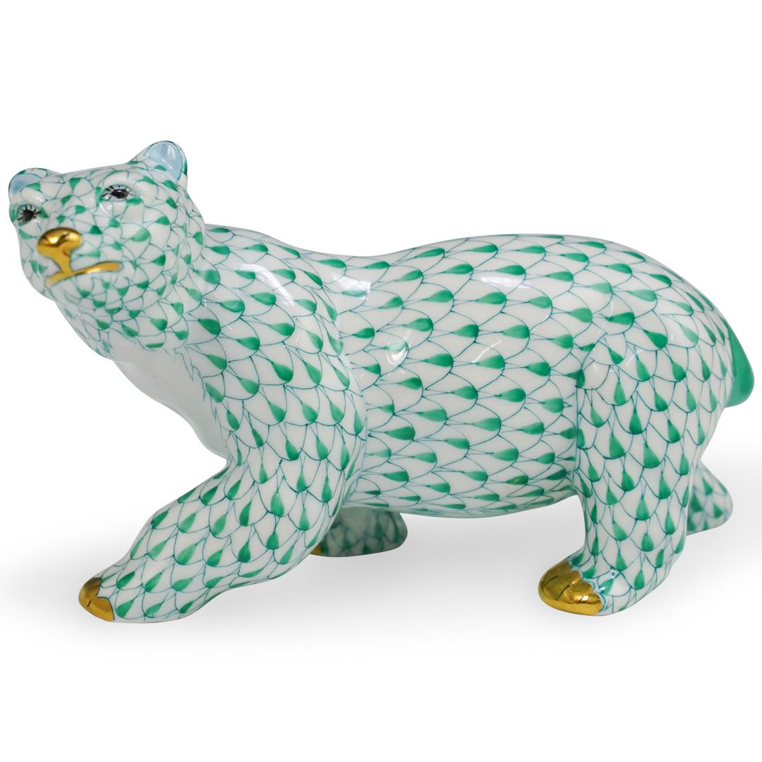 Herend Porcelain Fishnet Polar Bear (1 of 5)