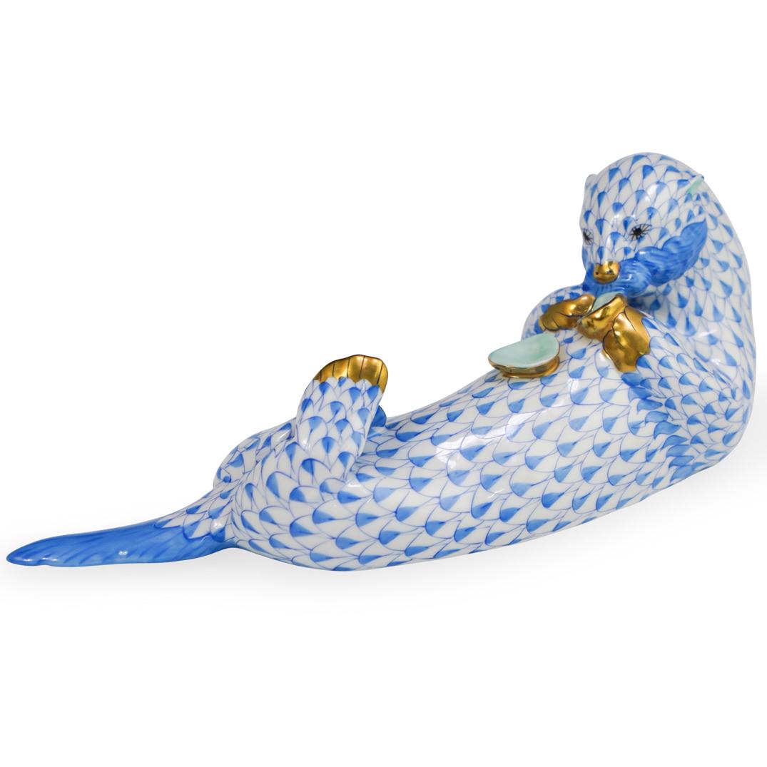 Herend Porcelain Fishnet Sea Otter (1 of 3)