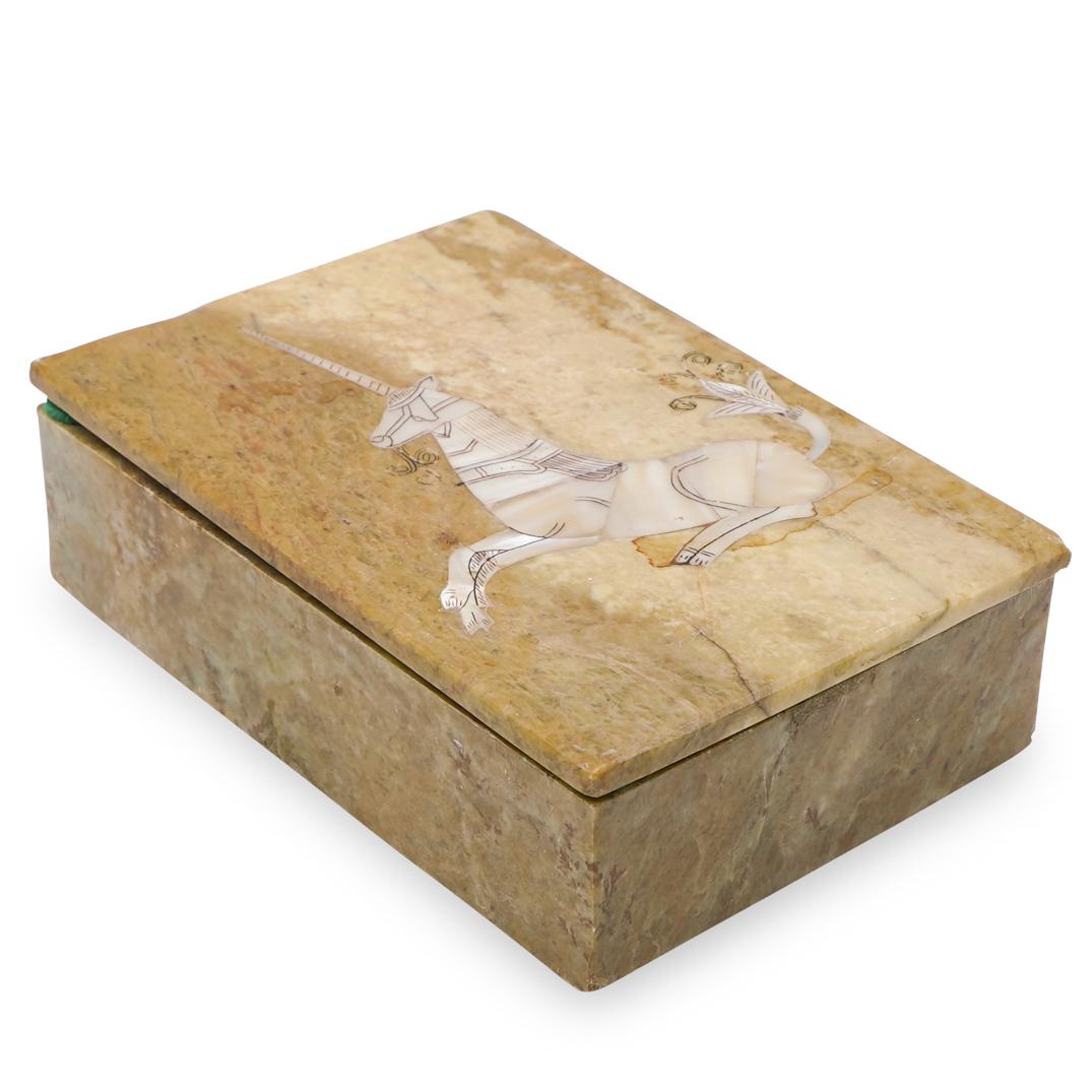 Vintage Marble and Mother Of Pearl Box (1 of 3)