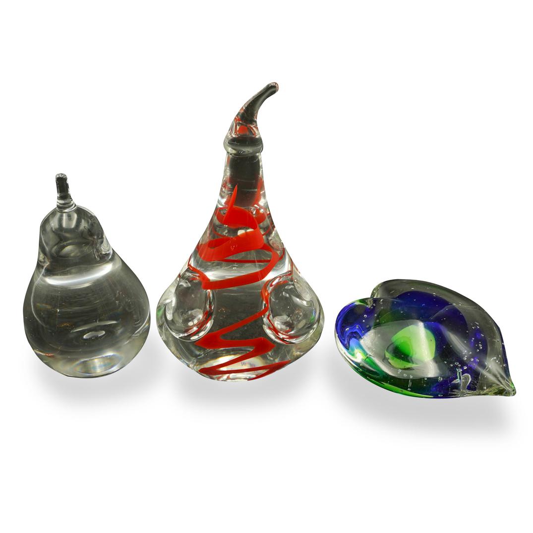 (3 Pc) Lot Of Crystal Paperweights (1 of 3)