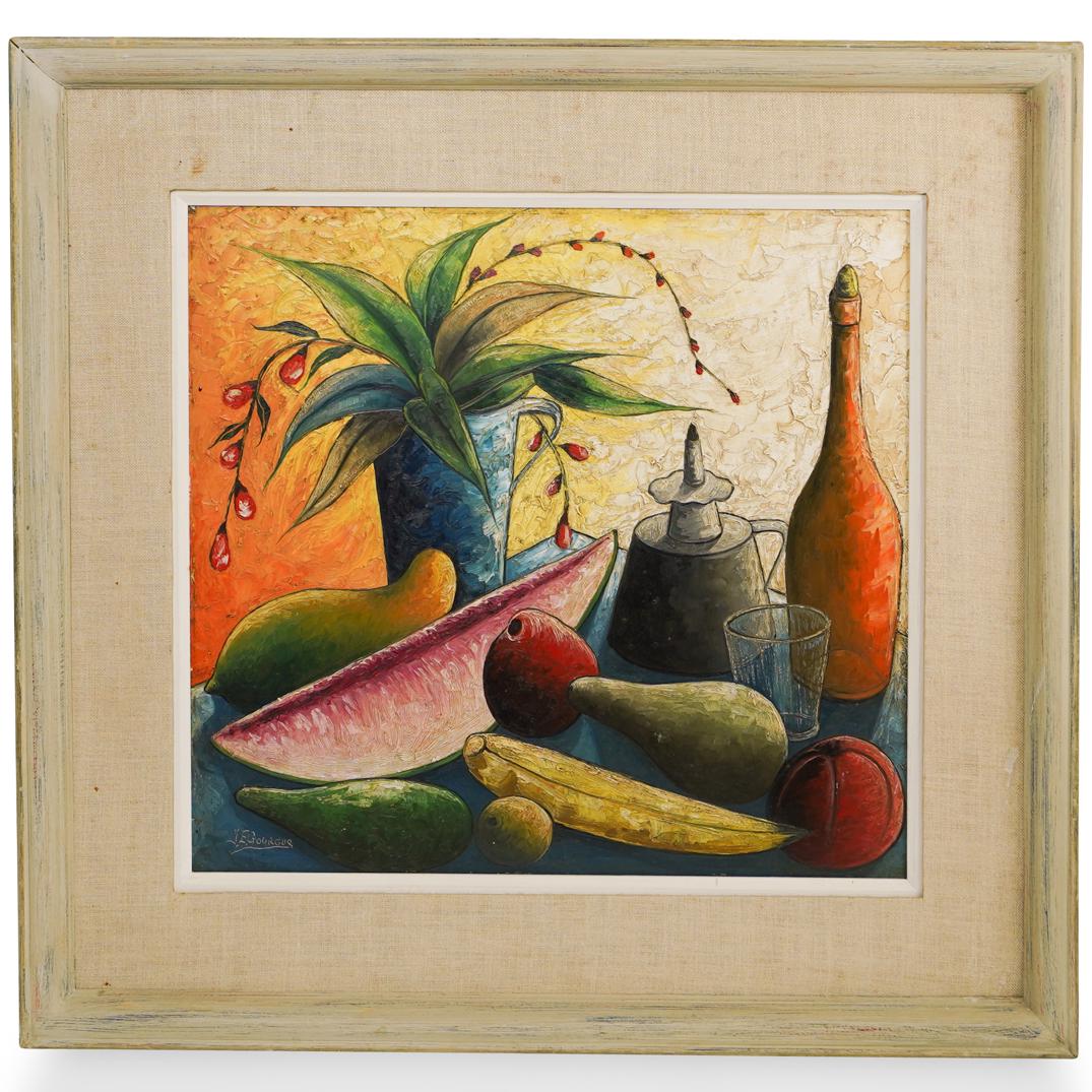 Jacques Enguerrand Gourgue (Haitian) Still Life Oil on (1 of 4)
