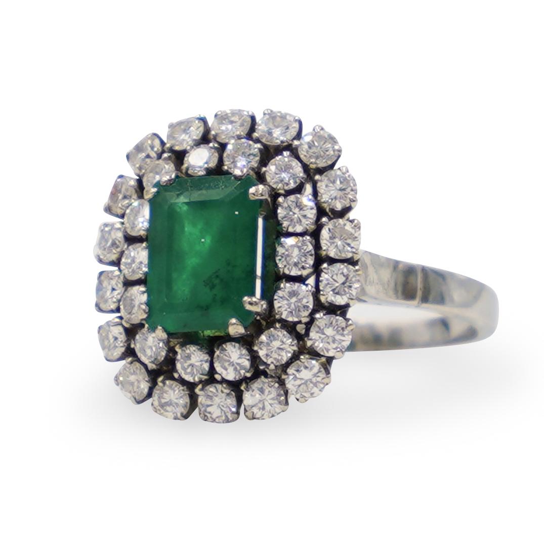 18k Art Deco and Emerald Ring (1 of 4)