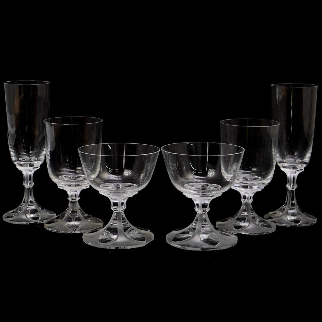 (6 Pc) Lalique "Valencay" Crystal Barware (1 of 6)
