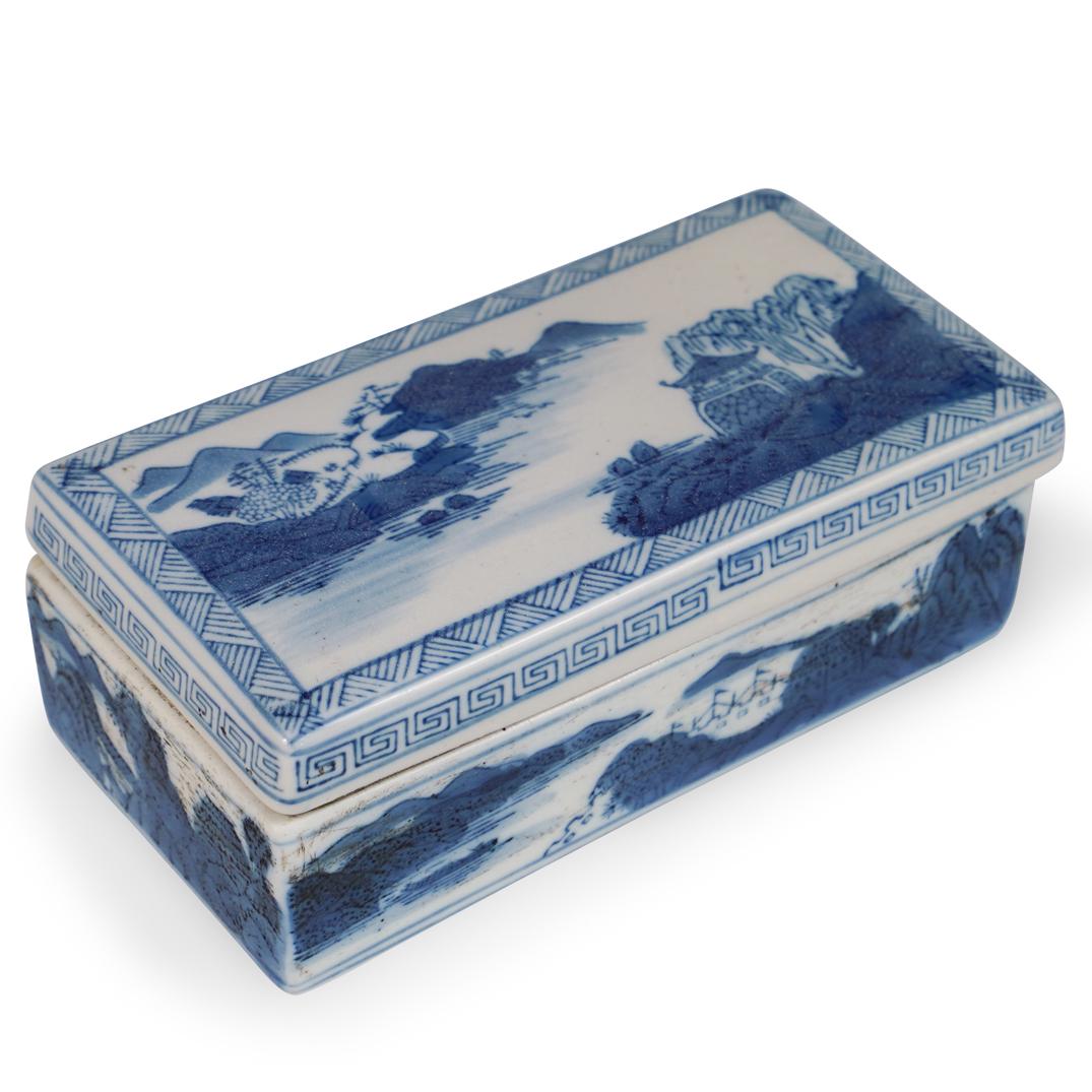 Chinese Blue and White Rectangular Box (1 of 7)