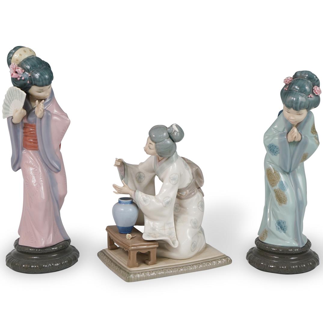 (3 Pc) Lladro Porcelain Figurines (1 of 5)