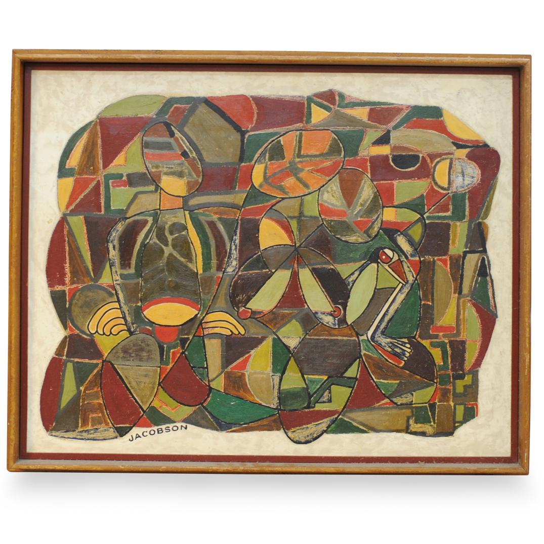 Charles R. Jacobson (American 20th Ct.) Abstract Oil on (1 of 7)