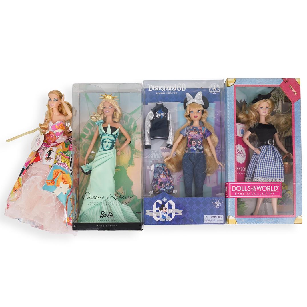 4 Pc Collectable Barbie Dolls