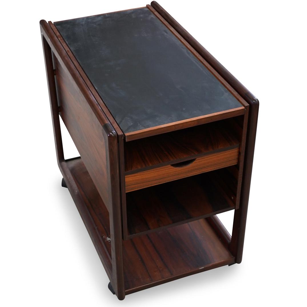 Mid Century Bruksbo Rosewood Rolling Cart (1 of 7)