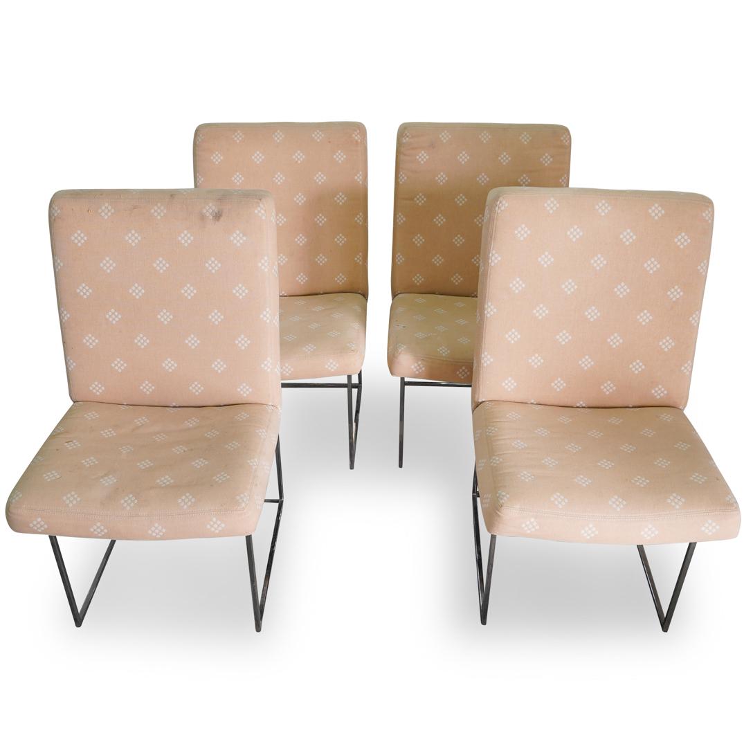 (4 Pc) Milo Baughman x Thayer Coggin Chrome Chairs (1 of 7)