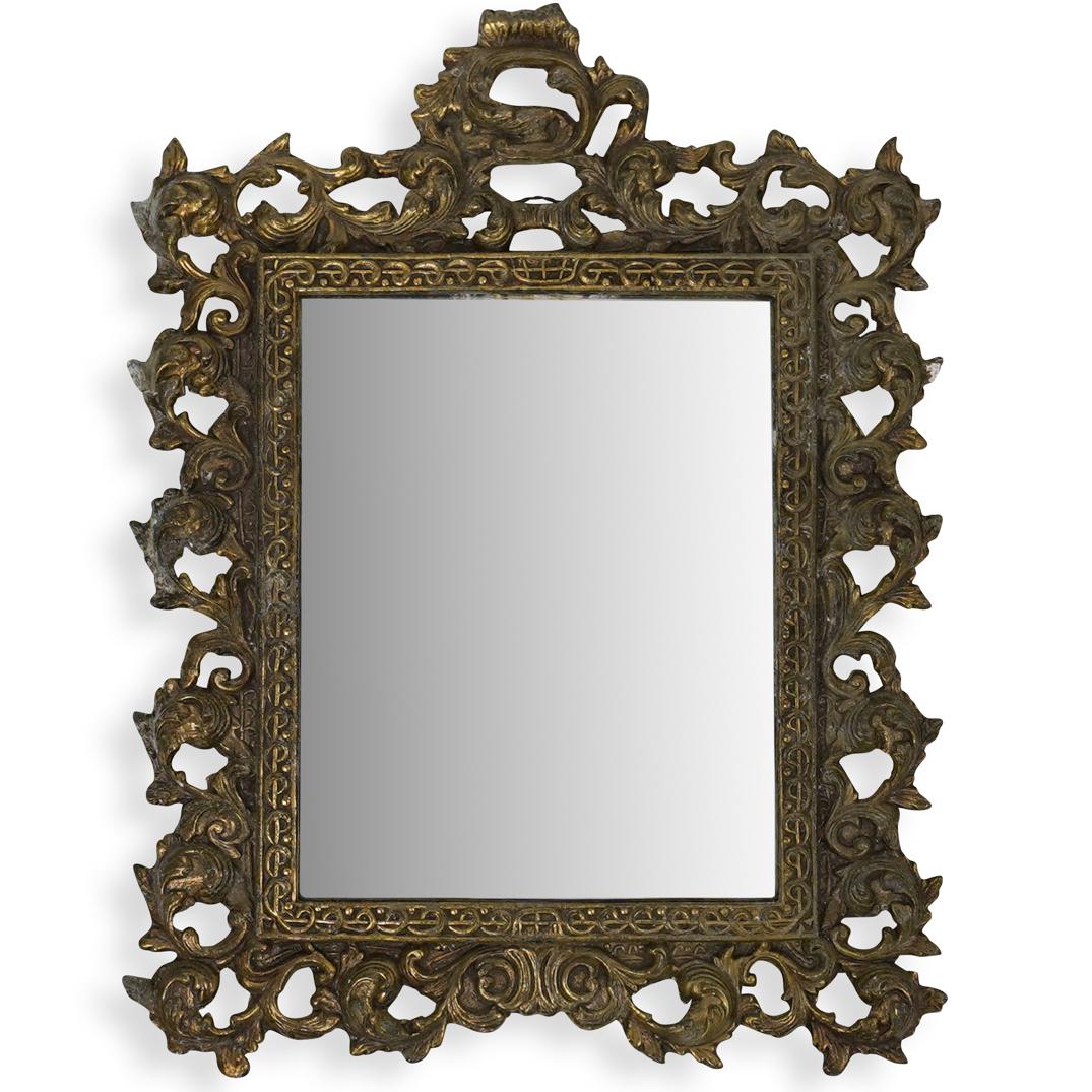 Victorian Gilded Bronze Hanging Mirror (1 of 5)