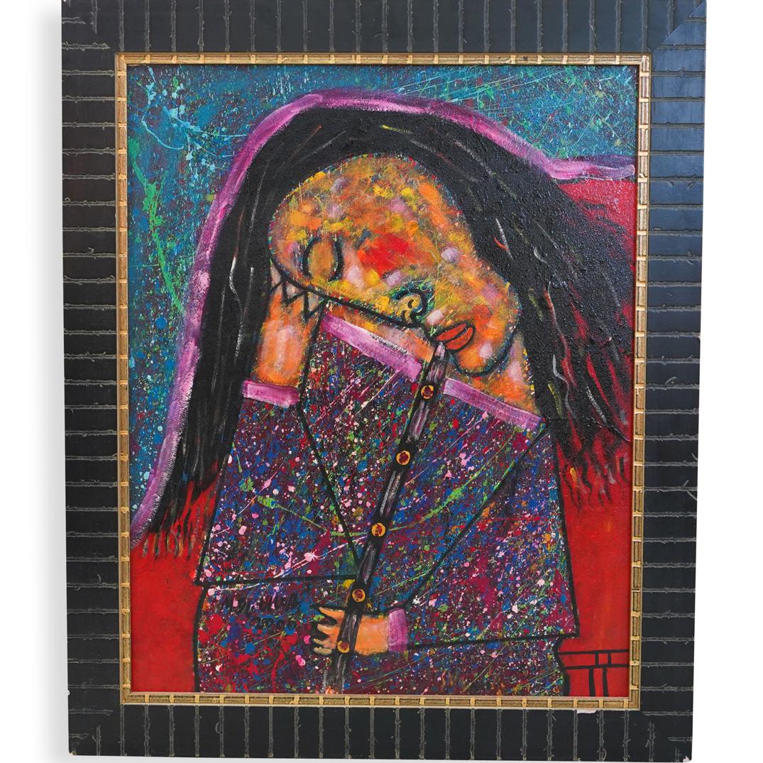 Miguel Ulloa (Dominican B. 1964) Oil On Canvas Painting (1 of 4)