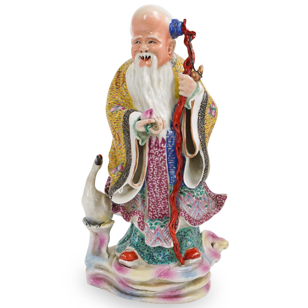 Chinese Porcelain Wise Man Figurine (1 of 6)