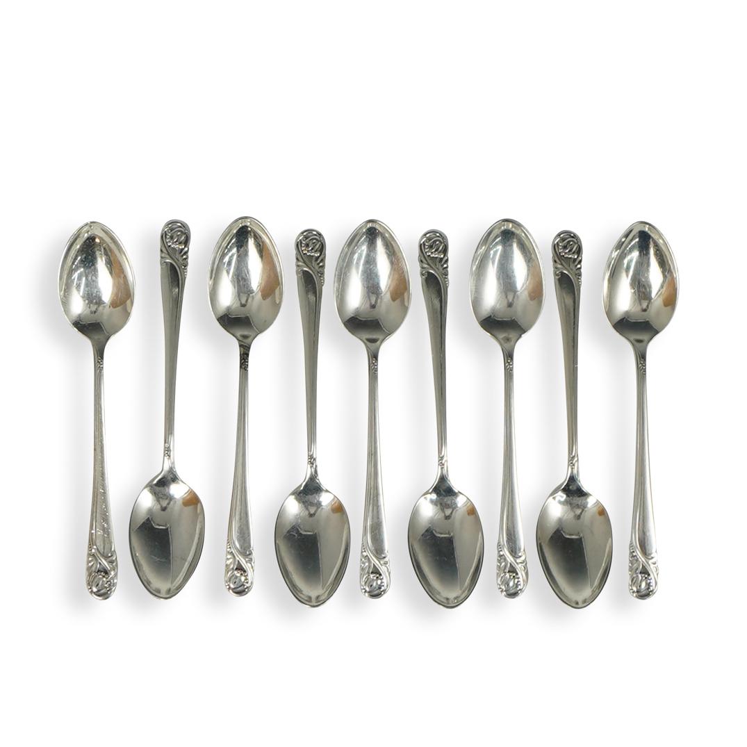 (9 Pc) "Spring Glory" Sterling Silver Spoons (1 of 3)