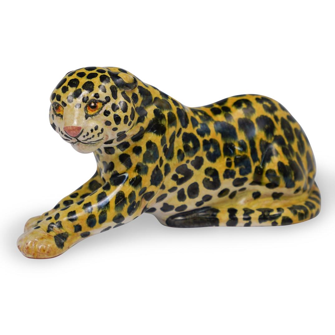 Vintage Italian Ceramic Leopard (1 of 4)