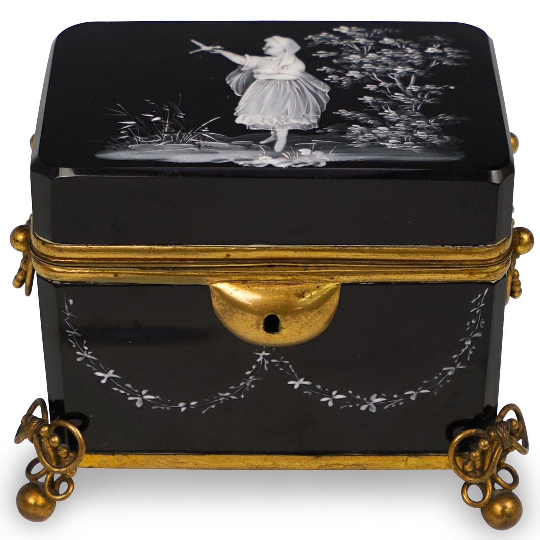 French Porcelain Mounted Bronze Box (1 of 6)