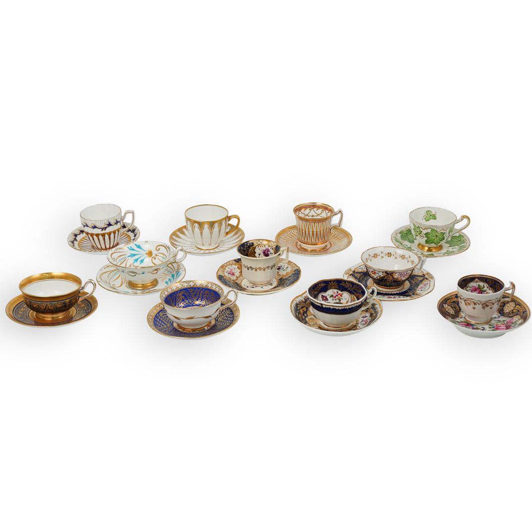 (22 Pc) Continental Porcelain Teacups and Saucers (1 of 10)