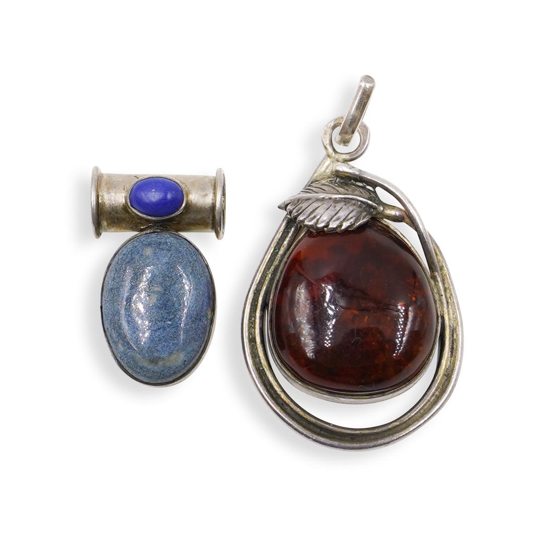 (2 Pc) Navajo Style Sterling Pendants (1 of 2)