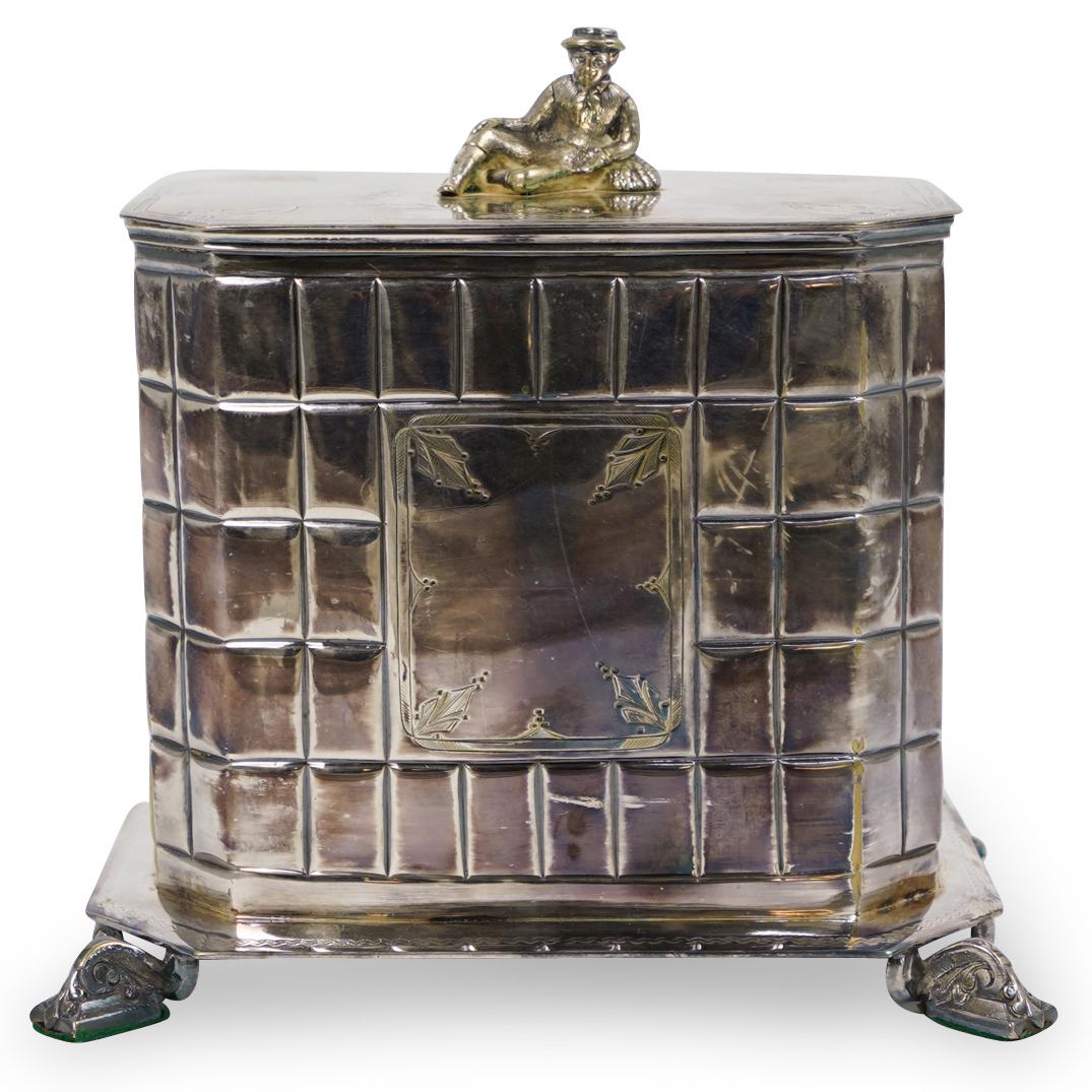 English Silver Plated Biscuit Box (1 of 6)