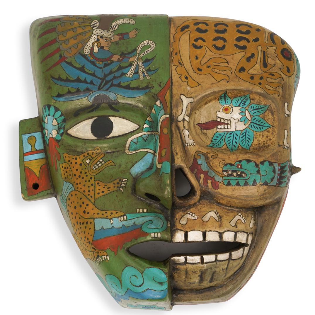 Mayan "Life and Death" Clay Mask (1 of 3)