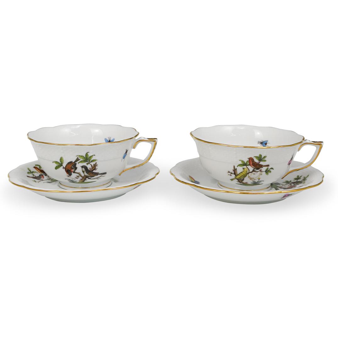 Pair Of Herend "Rothschild" Cups and Saucers (1 of 4)