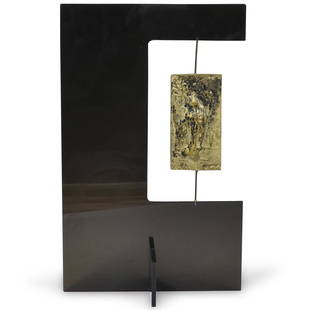 Don Snyder (American, 20th Century) Bronze Sculpture: DESCRIPTION: A limited edition bronze and mixed media sculpture. Titled "Small figure". Signed, dated, titled and numbered, edition 8 of 150.CIRCA: 1970sORIGIN: USADIMENSIONS: H. 16" x W. 10" x L.